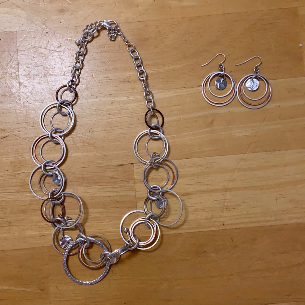 Matching necklace and earring set